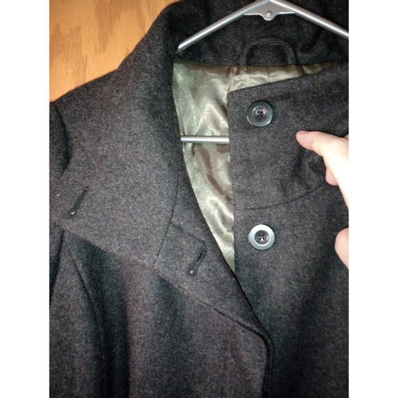 Old Navy ON Overcoat Womens Size Large Belted Buttoned Lined Wool Blend 36×36 - Picture 11 of 16